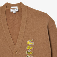 Double Sided Wool/Cotton Blend Badge Cardigan