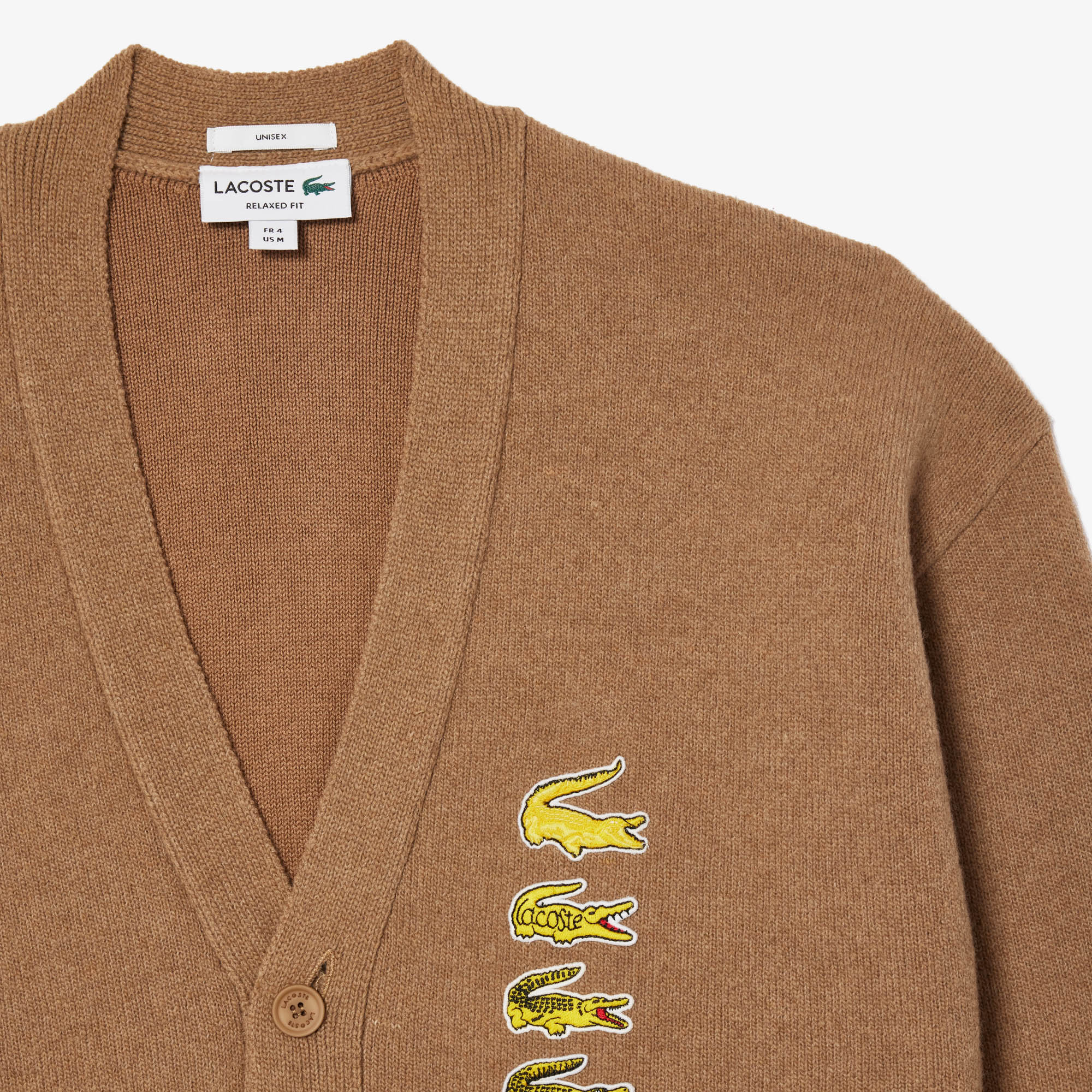 Double Sided Wool/Cotton Blend Badge Cardigan