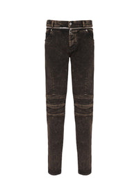 Slim denim trousers - Black & Taupe