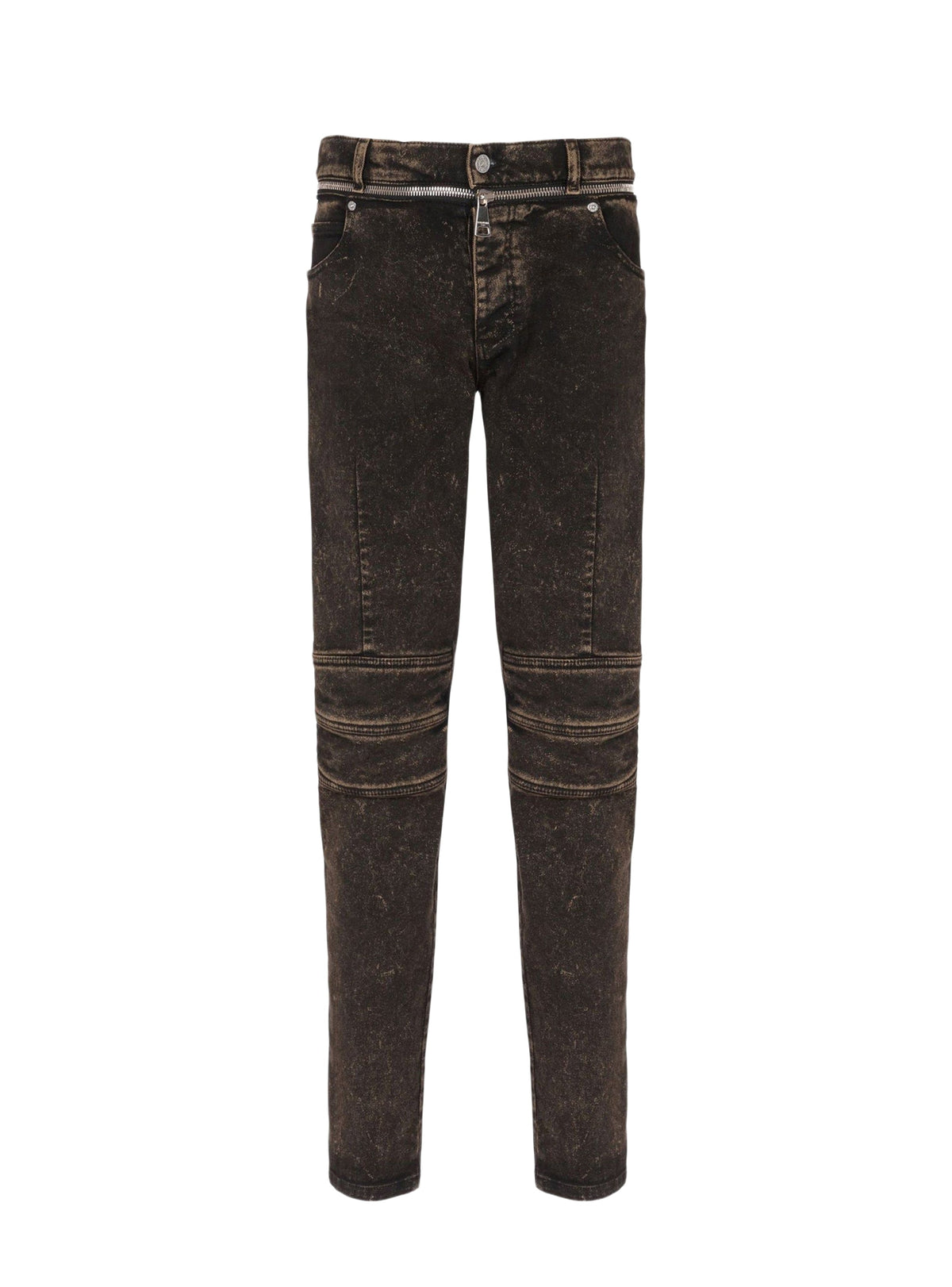 Slim denim trousers - Black & Taupe