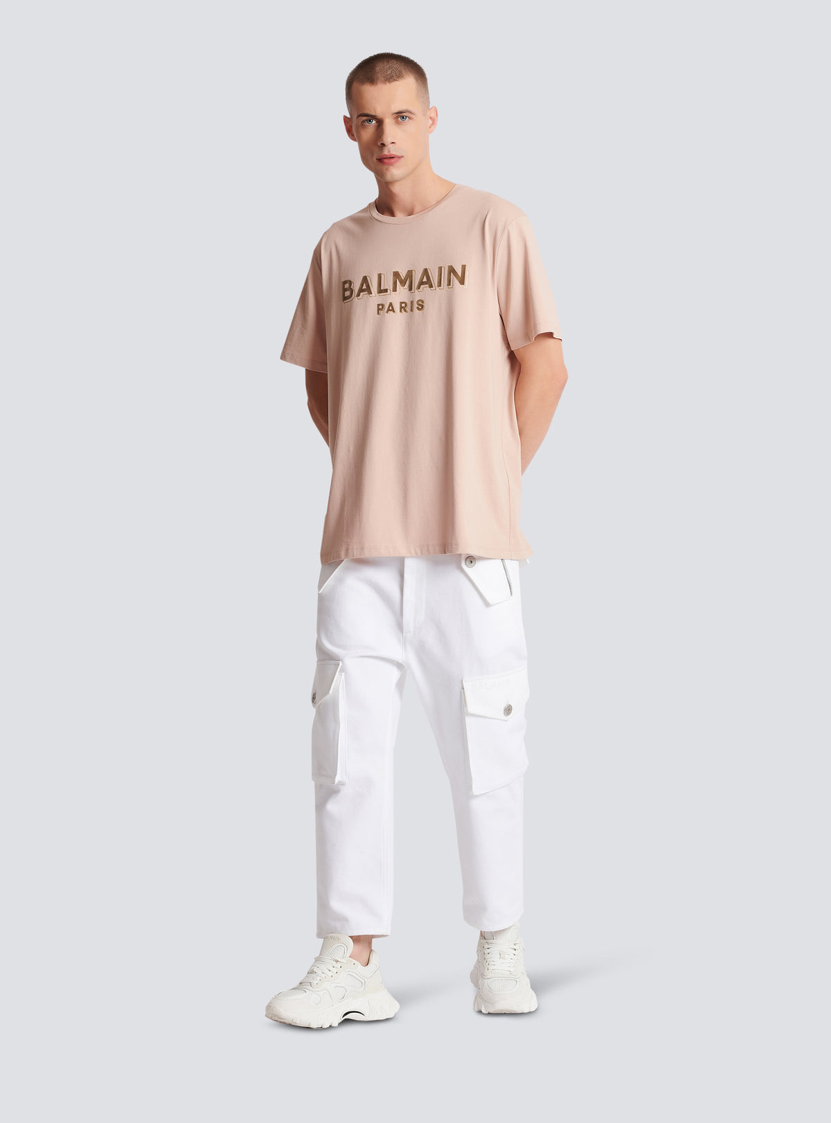 ZZNO PICS Pantalon cargo - Blanc