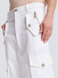 ZZNO PICS Pantalon cargo - Blanc