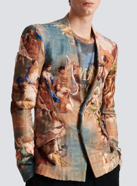 Veste sans col imprimée sky - Bleu & Multicolore