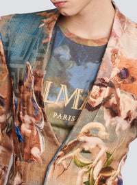 Veste sans col imprimée sky - Bleu & Multicolore
