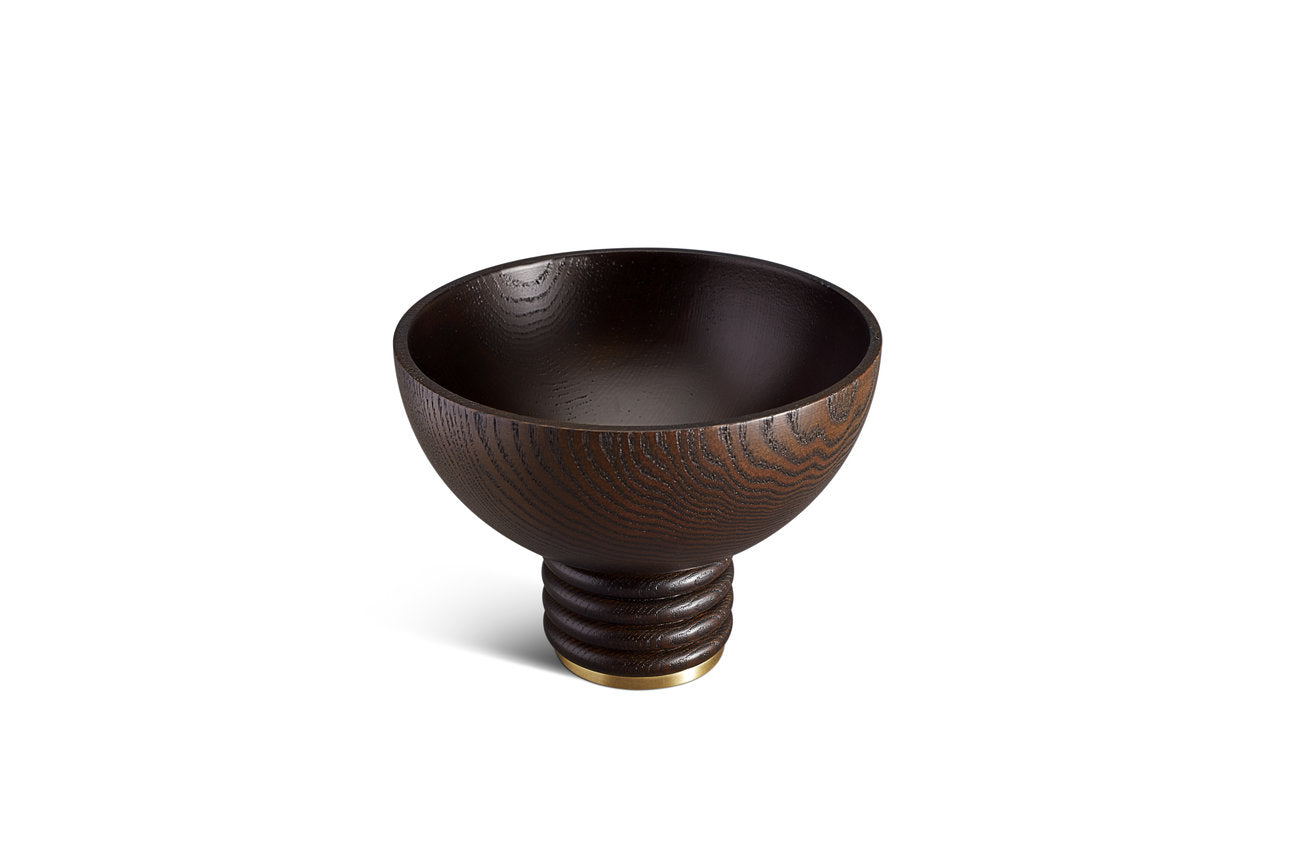 Bol anneau Alhambra en bois - Marron & Or