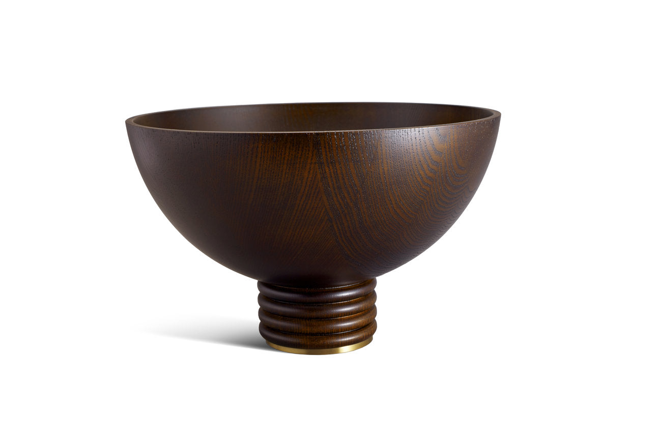Grand bol anneau Alhambra en bois - Marron & Or