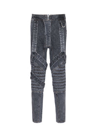 Slim denim trousers - Washed Black