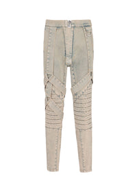 Denim suspender trousers - Sandy Jean Blue