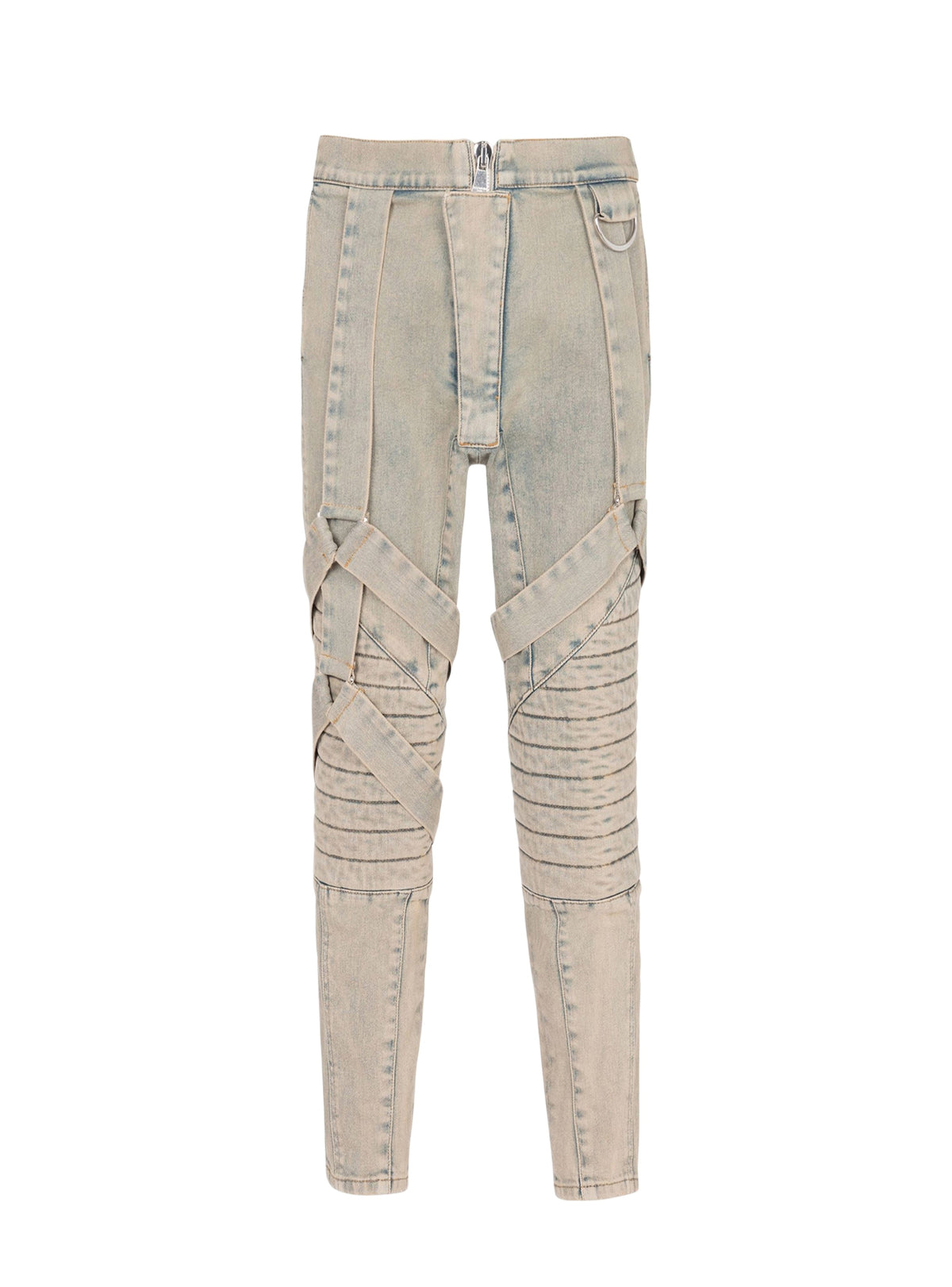 Denim suspender trousers - Sandy Jean Blue