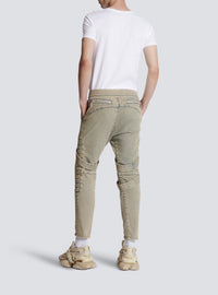 Pantalon en denim à bretelles multiples - Bleu Jean Sablé