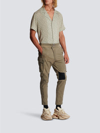 Pantalon cargo à empiècements - Kaki Clair