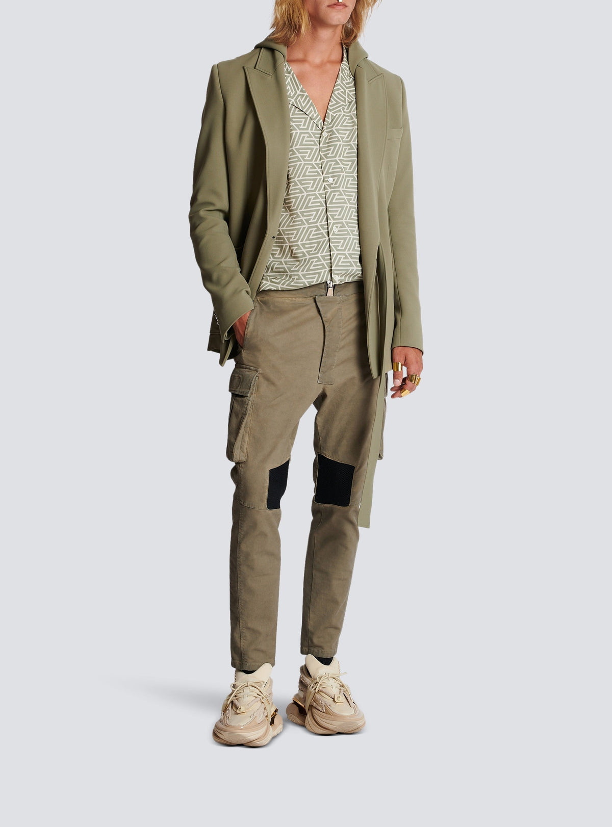 Cargo trousers with panels - Light Khaki