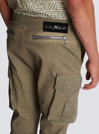 Pantalon cargo à empiècements - Kaki Clair