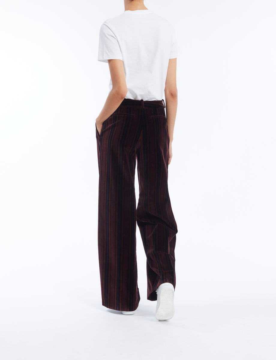 1qty RELIQUAT 75€ 100%  / Pantalon Luciano taille haute - Burgundy