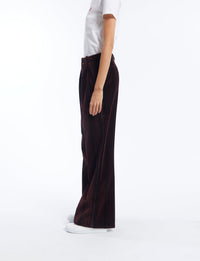 1qty RELIQUAT 75€ 100%  / Pantalon Luciano taille haute - Burgundy