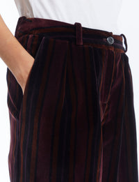 1qty RELIQUAT 75€ 100%  / Pantalon Luciano taille haute - Burgundy