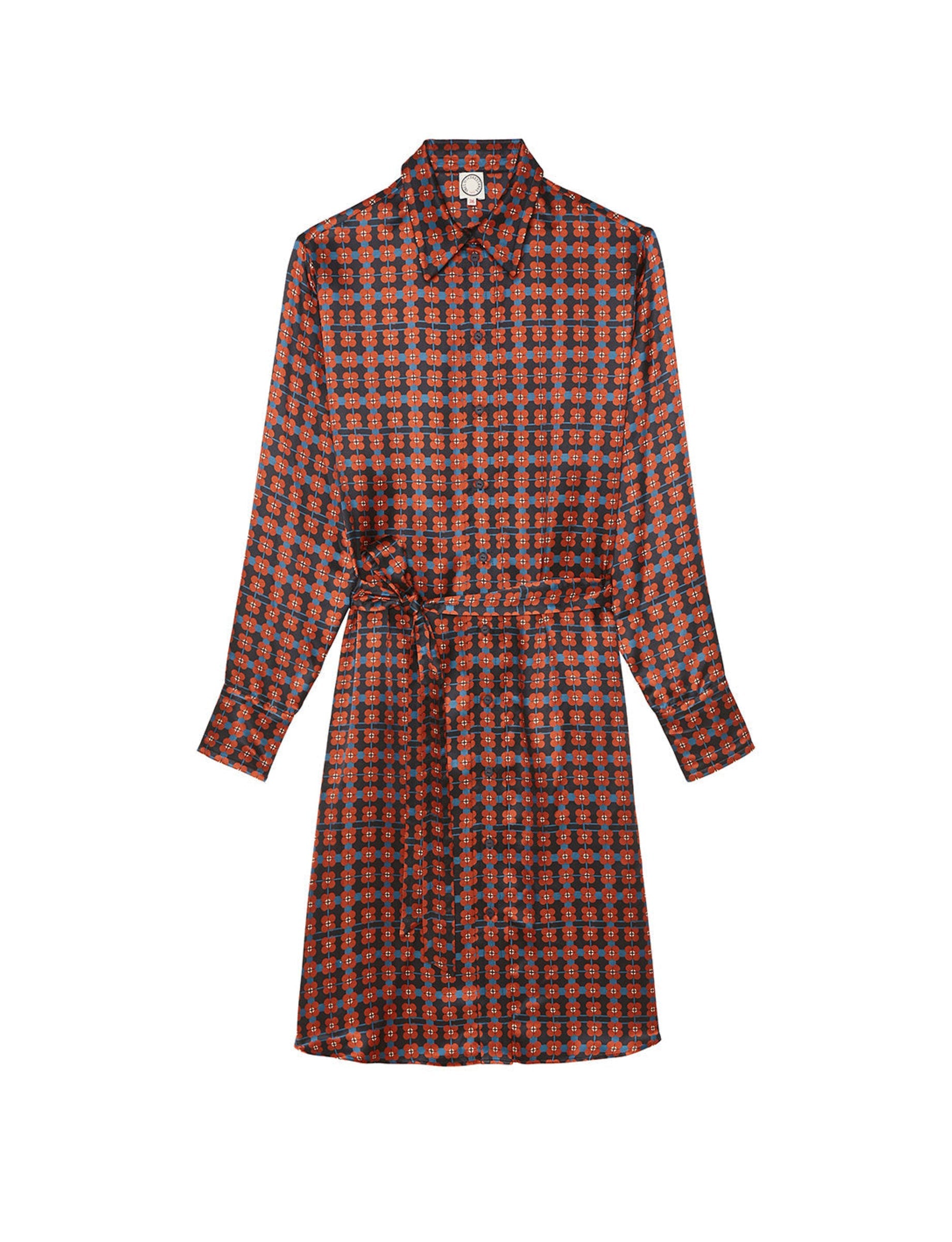 1qty RELIQUAT 120€ 20%  / Robe chemise Amour en soie - Citines