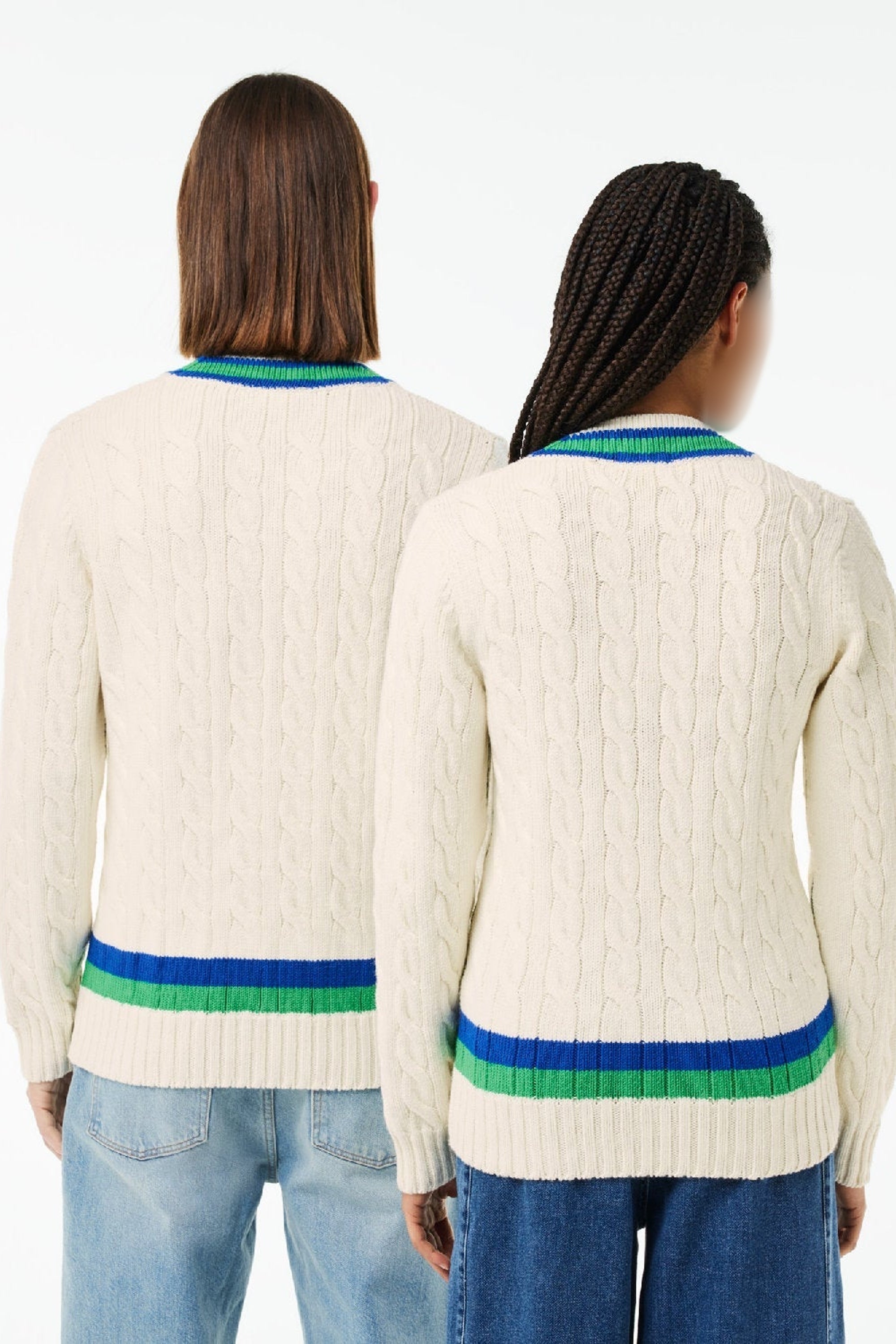 ZDOUBLON_Pull torsadé à rayures en laine - Farine & Cobalt