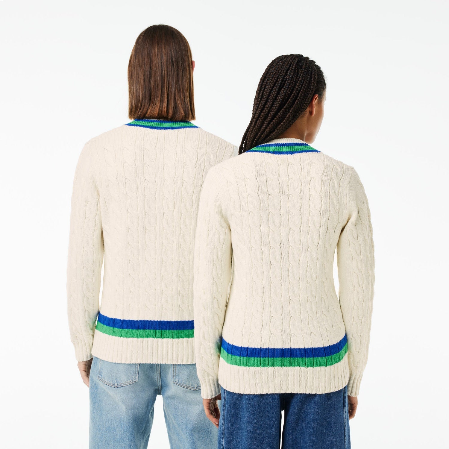 Pull torsadé à rayures en laine - Farine & Cobalt