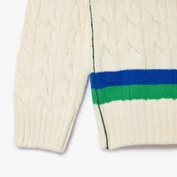 Pull torsadé à rayures en laine - Farine & Cobalt