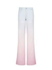 Balmain x Evian denim trousers - Blue & Pale Pink & Pink