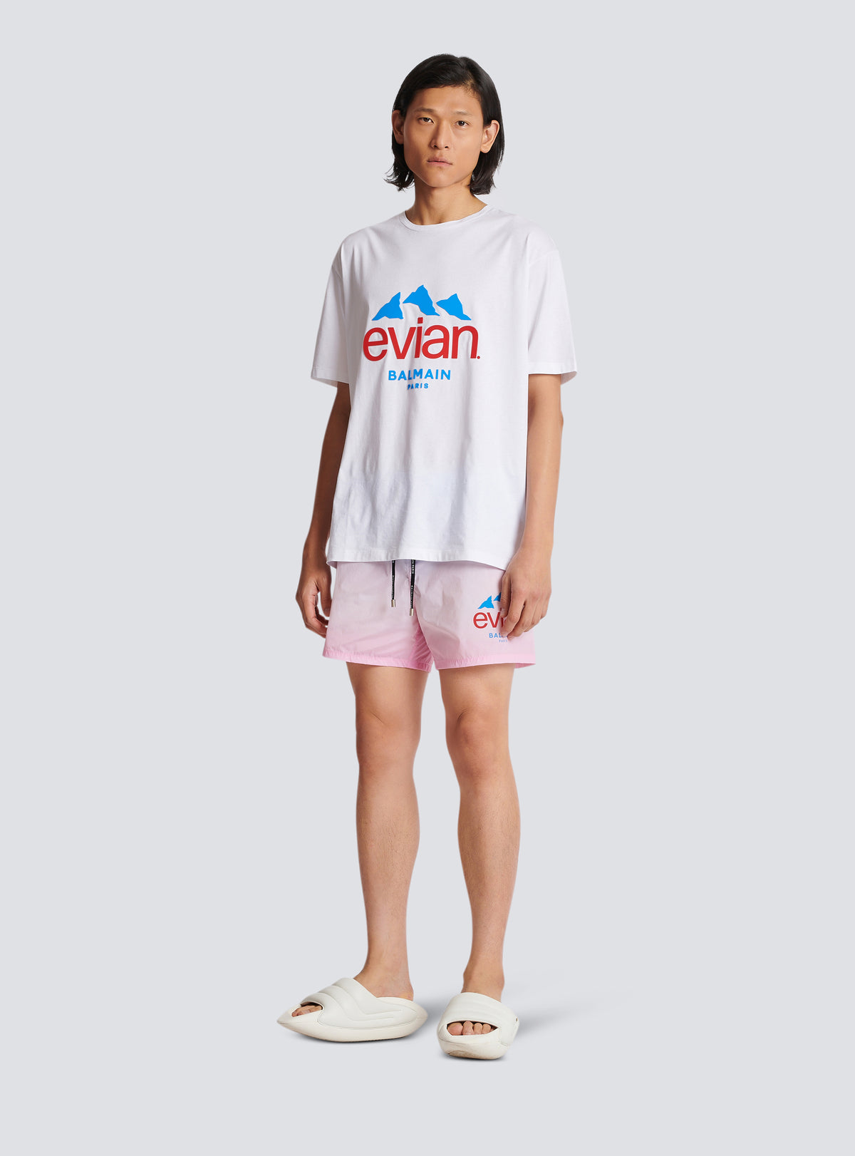 Balmain x evian - short de bain dégradé - Multicolore