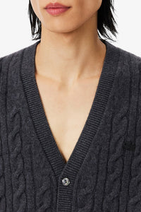 Cardigan torsadé en cachemire - Graphite