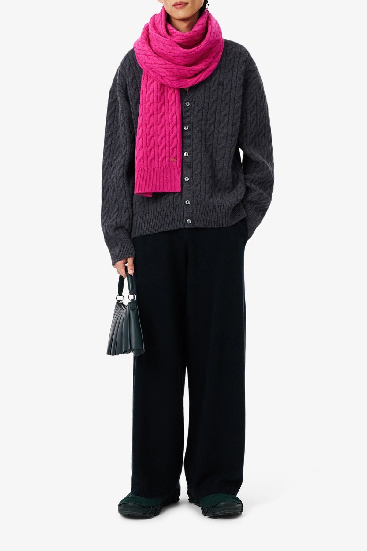 Cardigan torsadé en cachemire - Graphite