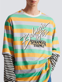 T-shirt oversize doubles manches Balmain x Stranger things - Multicolore