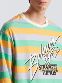 T-shirt oversize doubles manches Balmain x Stranger things - Multicolore