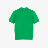 Polo Tennis ajusté en maille - Calathea & Blanc