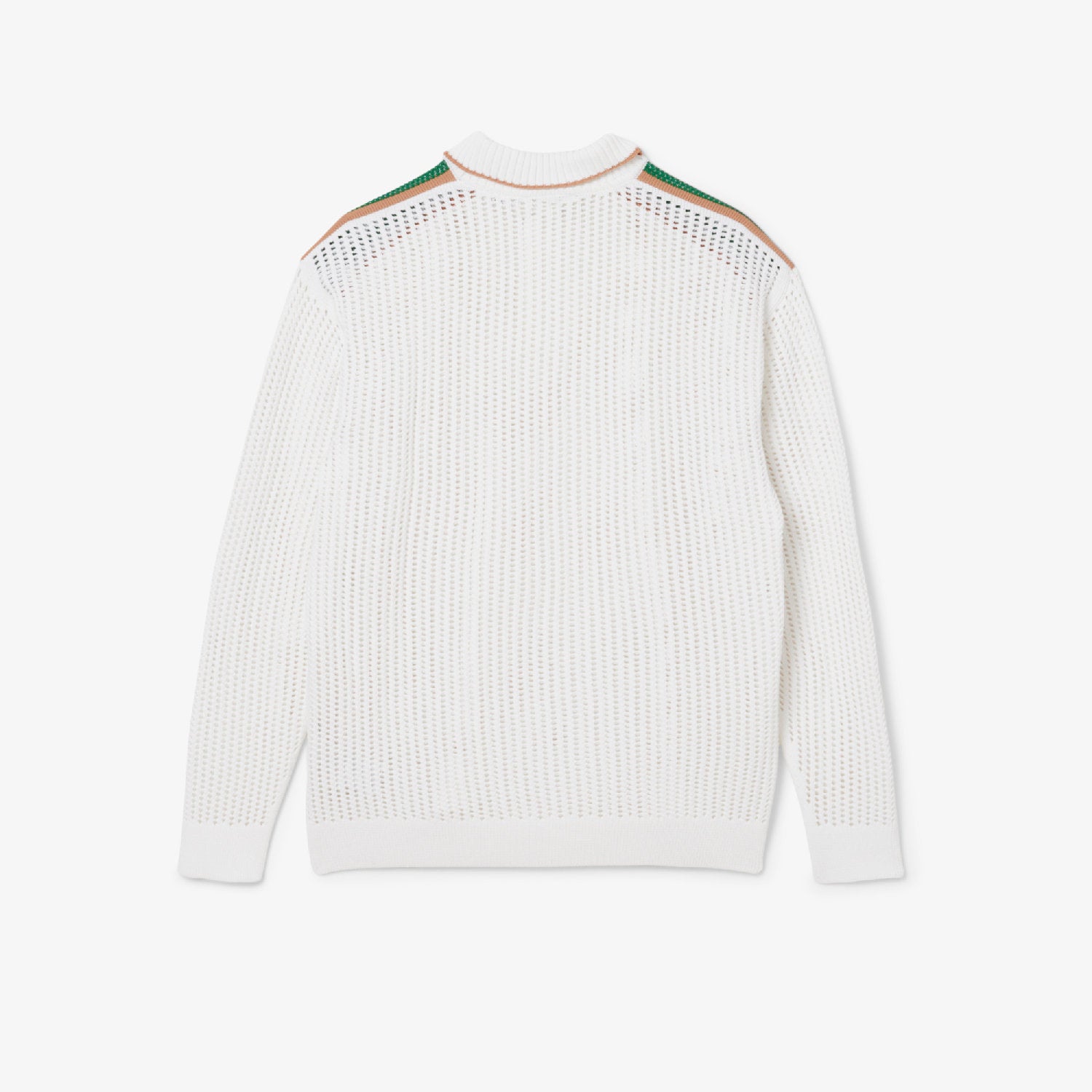 Pull ajouré à manches longues en maille - Blanc