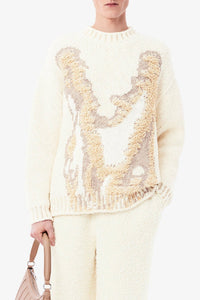 Pull jacquard en maille - Farine & Multicolor