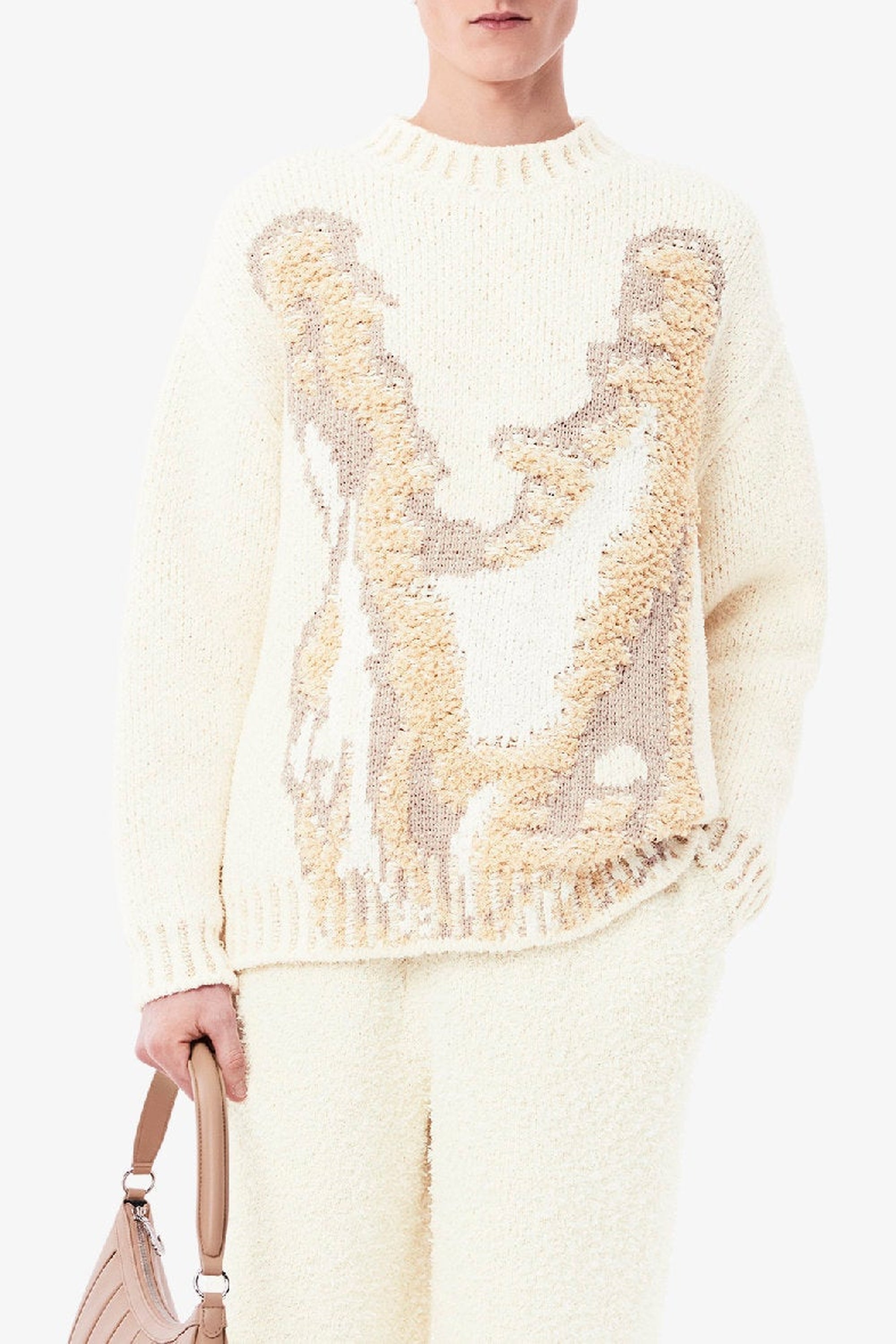 Pull jacquard en maille - Farine & Multicolor