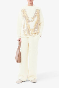Pull jacquard en maille - Farine & Multicolor