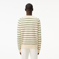 Striped round-neck jumper - Laponie & Vert