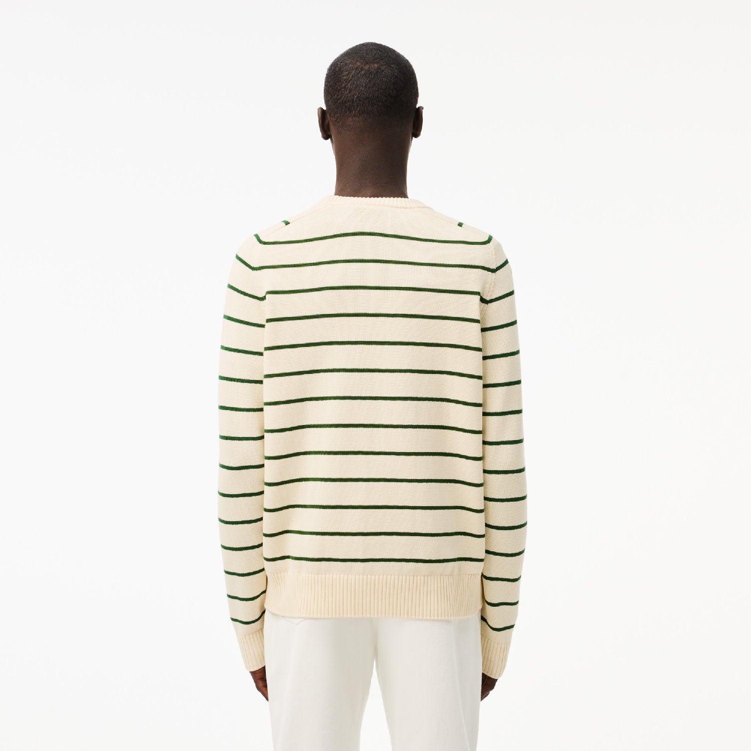 Striped round-neck jumper - Laponie & Vert
