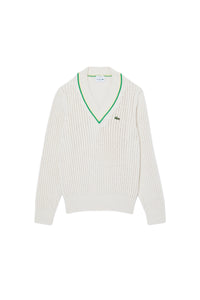 Pull tennis à col V - Laponie & Calathea