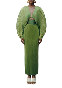 Beka pleated maxi skirt - Emerald