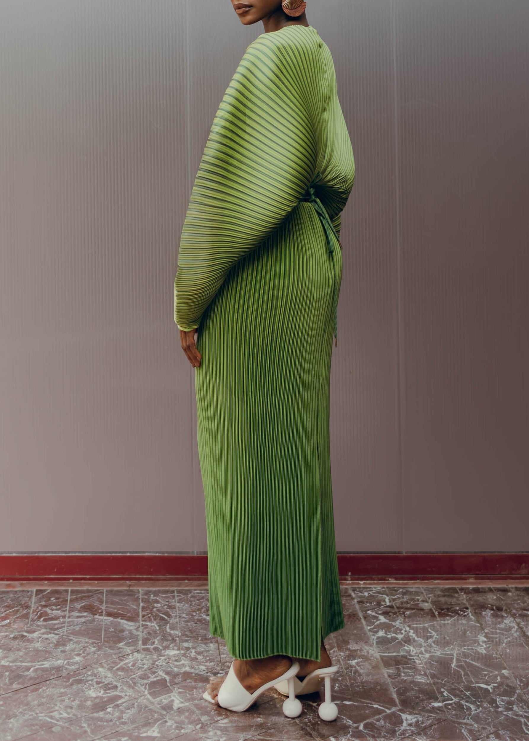 Beka pleated maxi skirt - Emerald