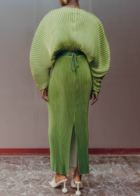 Balu sculptural pleated blouse - Emerald