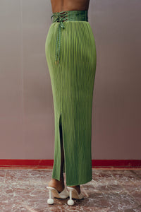 Beka pleated maxi skirt - Emerald