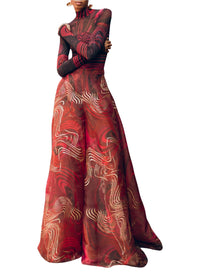 Loma bodysuit with printed stand-up collar - Corda Print