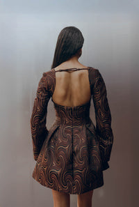 Nala halter short dress - Corda Jacquard