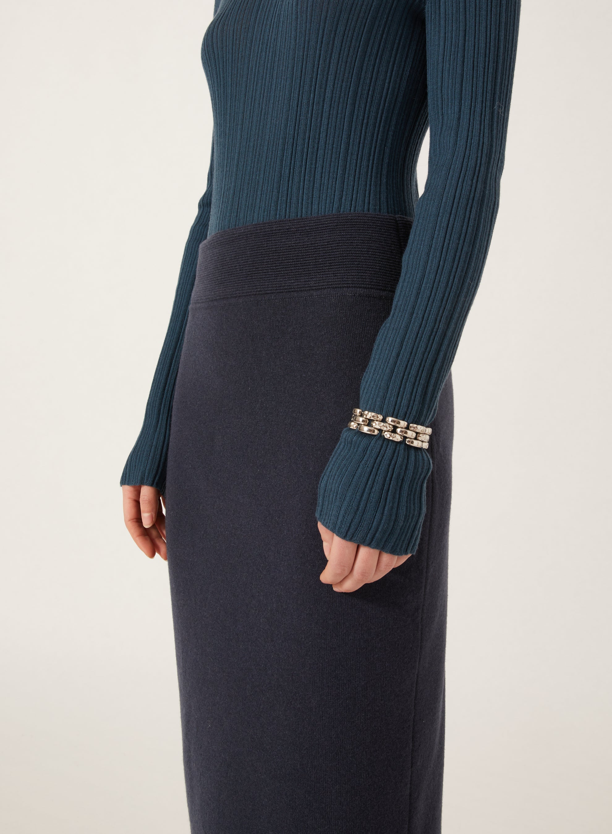 Peacock_1QTY // Jupe crayon en laine - Peacock