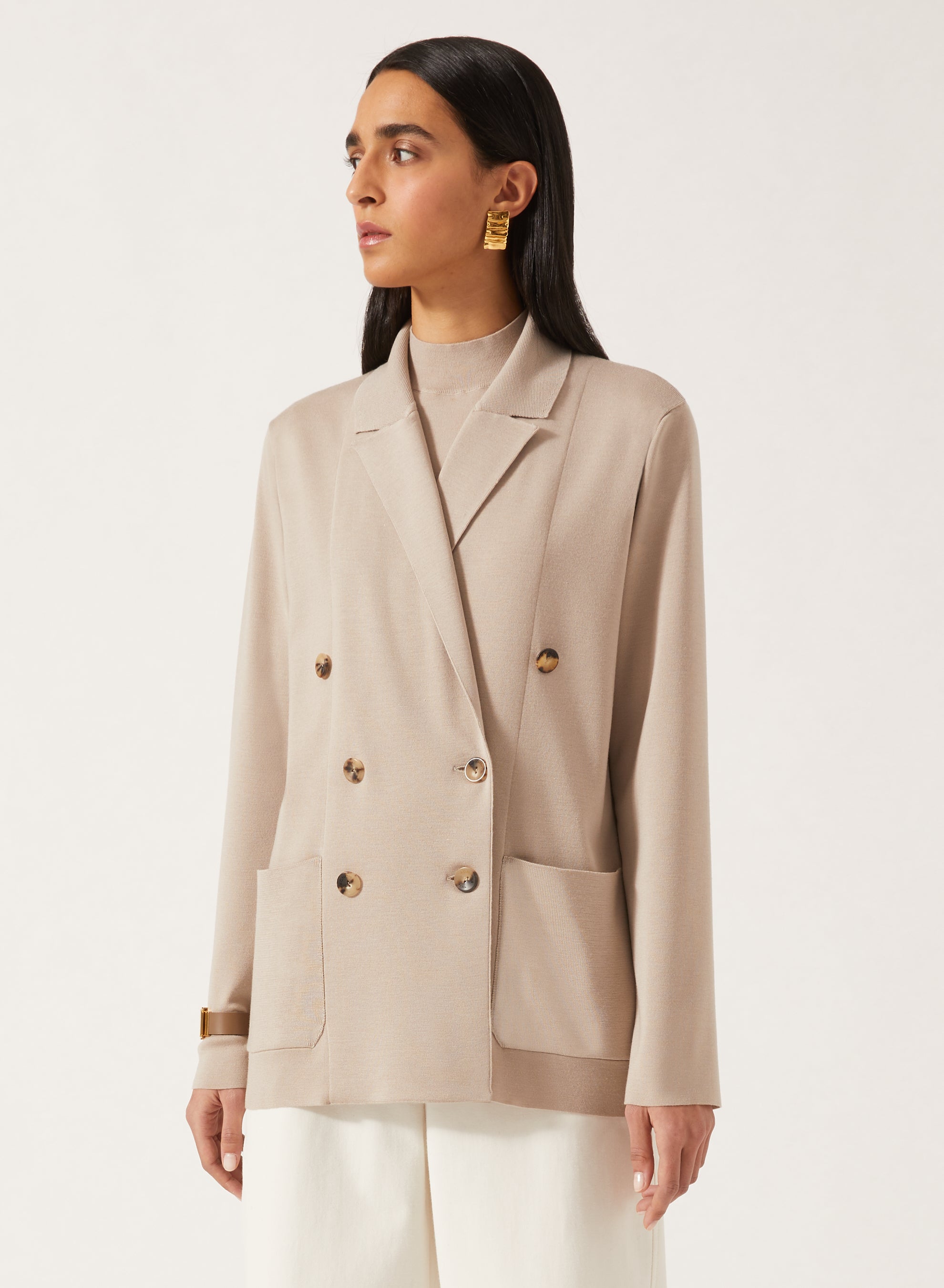 Stone_1QTY // Blazer croisé en laine - Stone