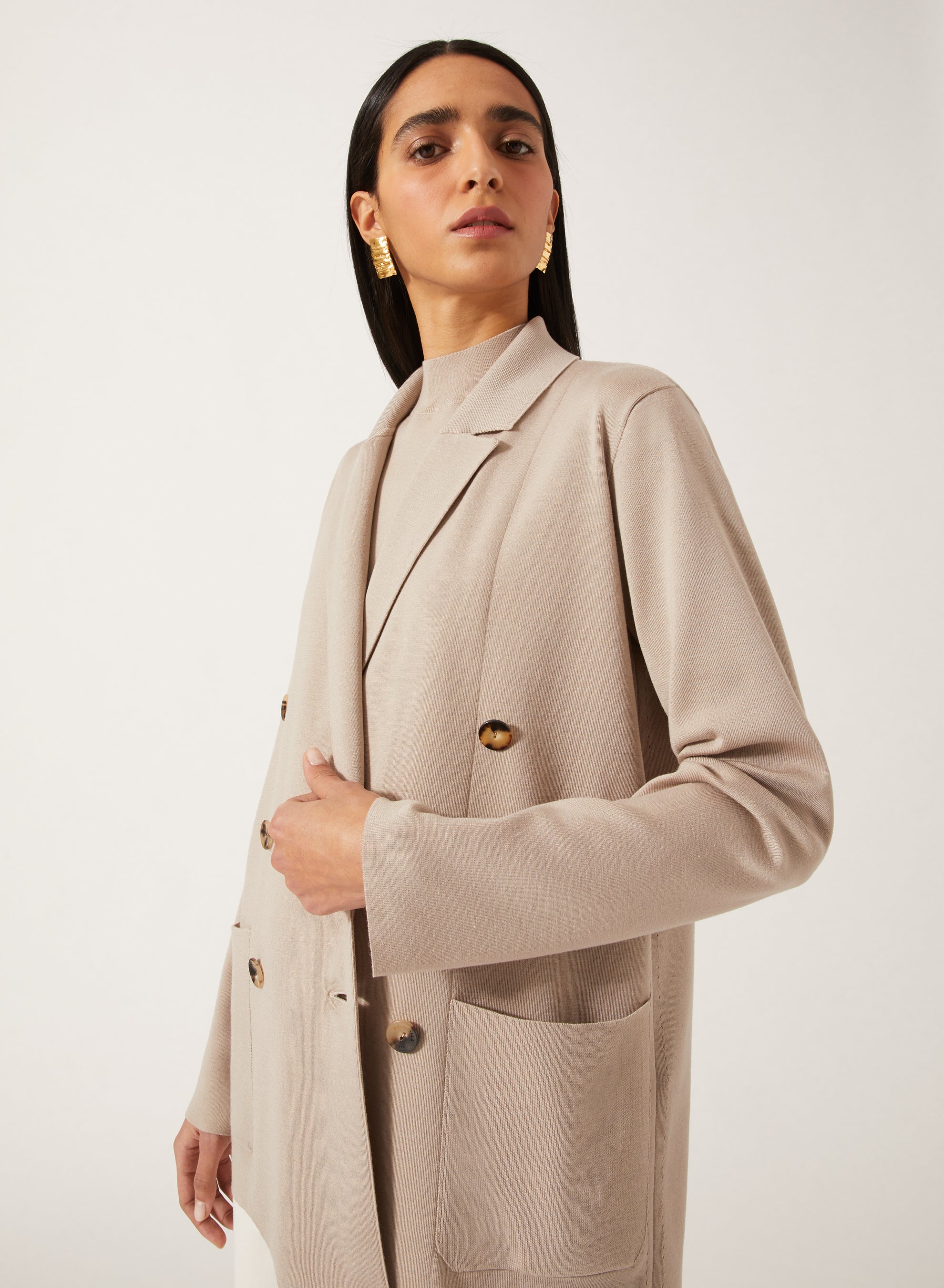 Stone_1QTY // Blazer croisé en laine - Stone