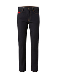 Straight leg jeans with contrast stitching - Blue