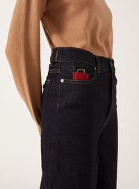 Blue_1QTY // Jean court à coupe droite - Blue