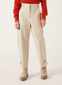 Stone_1QTY // Pantalon cargo à poches plaquées - Stone